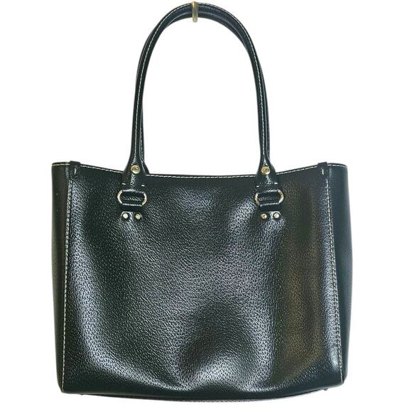 Kate Spade Black Wellesley Quinn Structured Leather Tote Purse - Picture 2 of 7